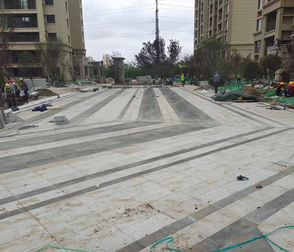 District ground paving